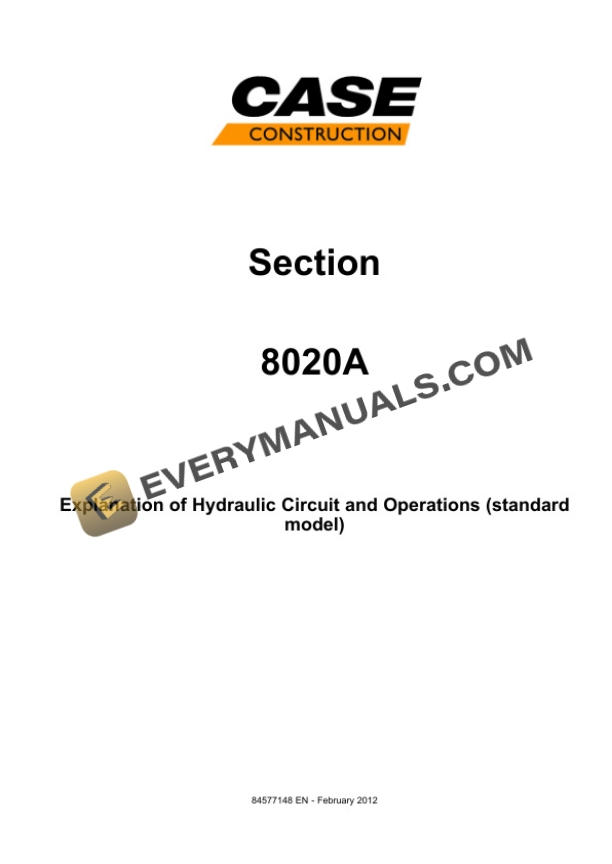 Case CX235C SR Tier 4 Crawler Excavator Service Manual 84577148-5