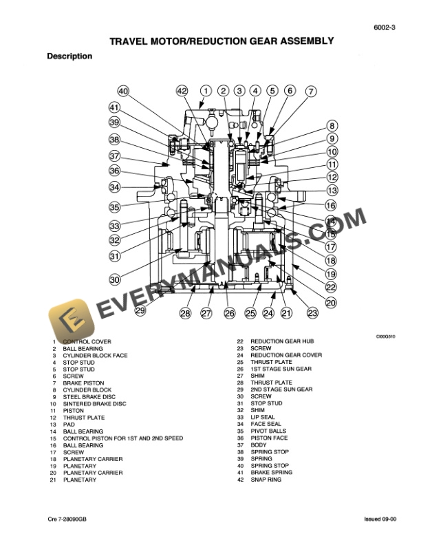 Case CX240 Crawler Excavator Service Manual 9-35581-3