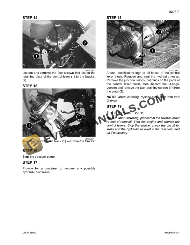 Case CX240 Crawler Excavator Service Manual 9-35581-4