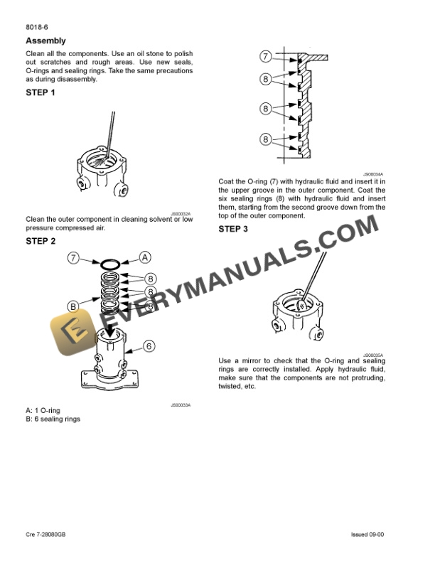 Case CX240 Crawler Excavator Service Manual 9-35581-5