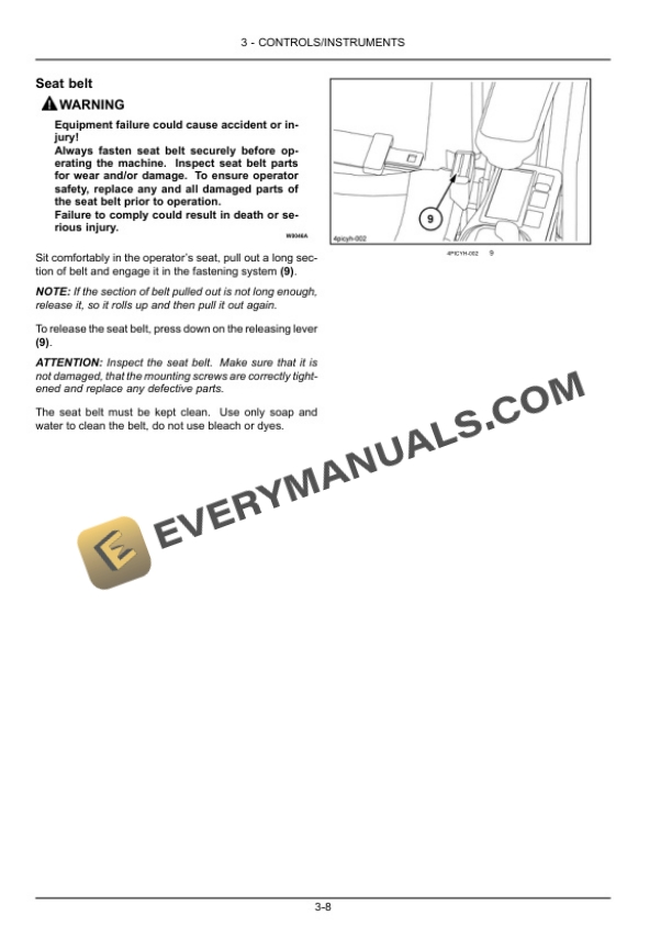 Case CX250C Crawler Excavator Operator Manual 47510043-2