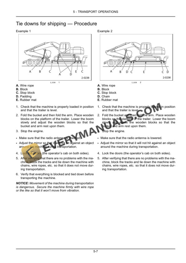 Case CX250C Crawler Excavator Operator Manual 47510043-4