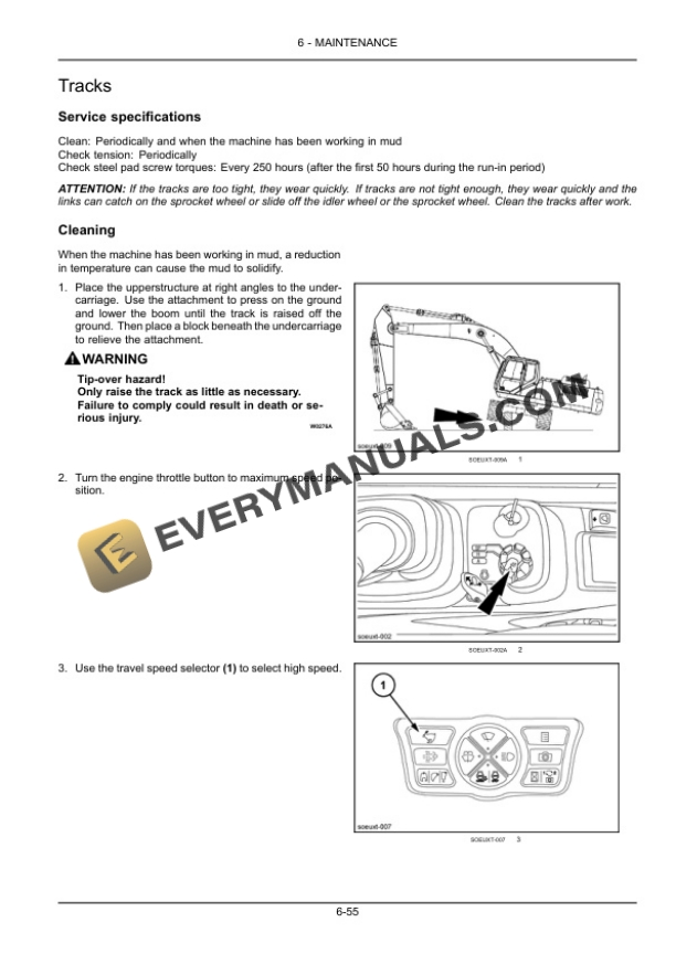 Case CX250C Crawler Excavator Operator Manual 47510043-5