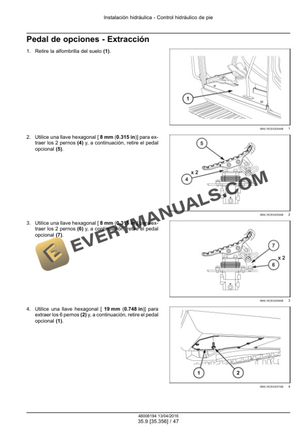 Case CX250C Crawler Excavator Service Manual 48008194 ES PDF 5 Case CX250C Crawler Excavator Service Manual 48008194 ES PDF - Image 3