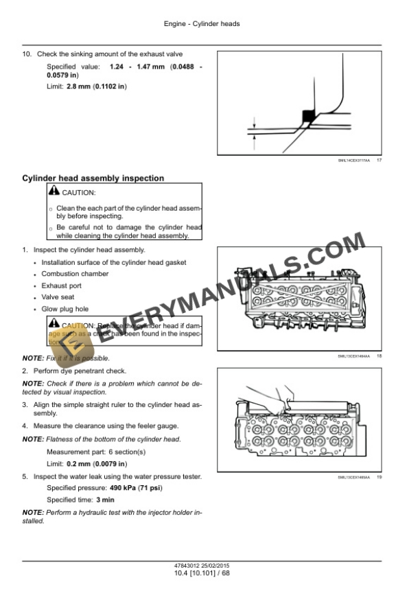 Case CX250D, CX250D Long Reach LC Version Tier 4B (Final) Crawler Excavator Service Manual 47869900-5