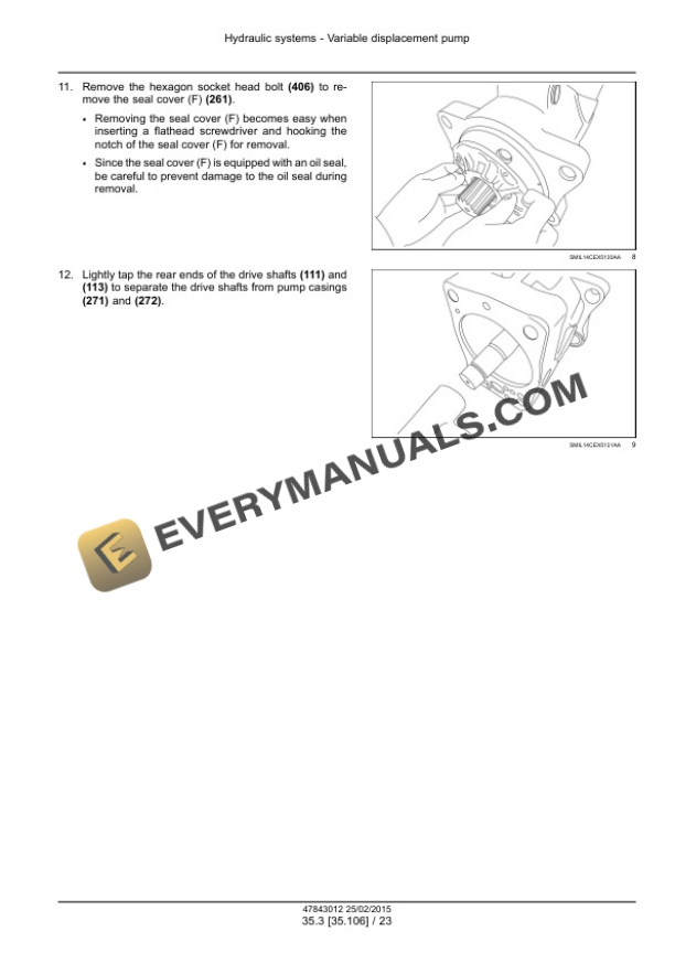 Case CX250D, CX250D Long Reach LC Version Tier 4B (Final) Crawler Excavator Service Manual 47869903-4