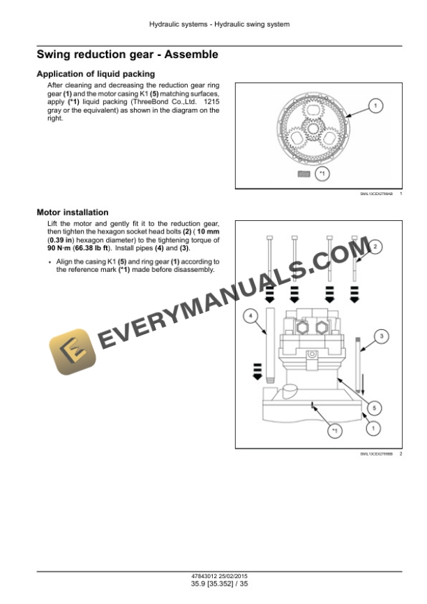 Case CX250D, CX250D Long Reach LC Version Tier 4B (Final) Crawler Excavator Service Manual 47869904 PDF 5 Case CX250D, CX250D Long Reach LC Version Tier 4B (Final) Crawler Excavator Service Manual 47869904 PDF - Image 3