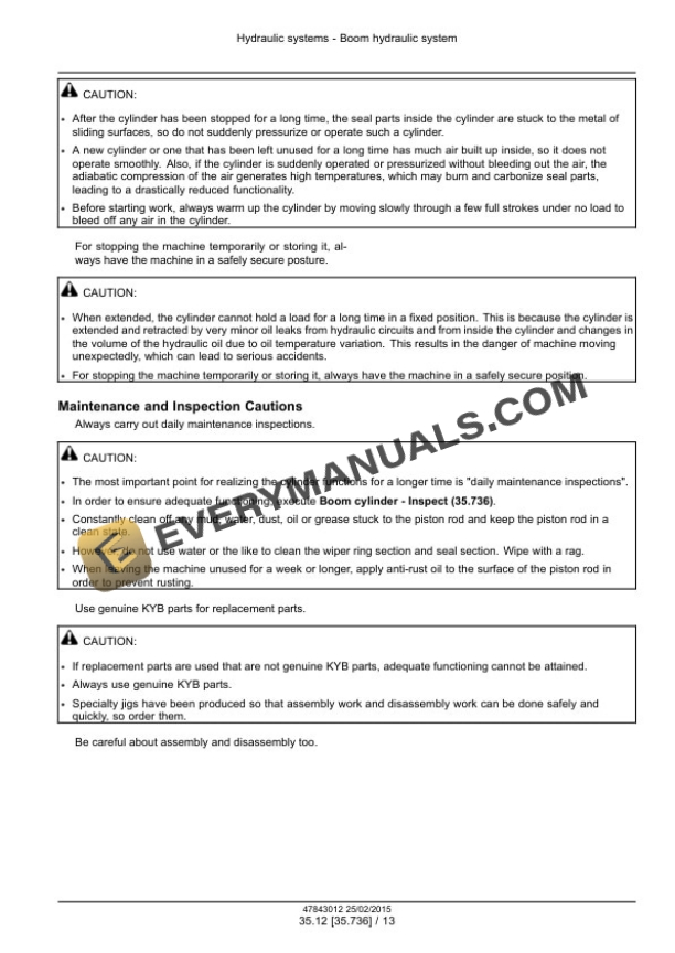 Case CX250D, CX250D Long Reach LC Version Tier 4B (Final) Crawler Excavator Service Manual 47869904 PDF 7 Case CX250D, CX250D Long Reach LC Version Tier 4B (Final) Crawler Excavator Service Manual 47869904 PDF - Image 5