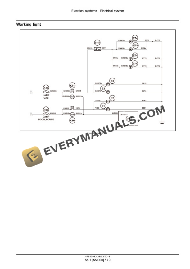 Case CX250D, CX250D Long Reach LC Version Tier 4B (Final) Crawler Excavator Service Manual 47869905 PDF 7 Case CX250D, CX250D Long Reach LC Version Tier 4B (Final) Crawler Excavator Service Manual 47869905 PDF - Image 5