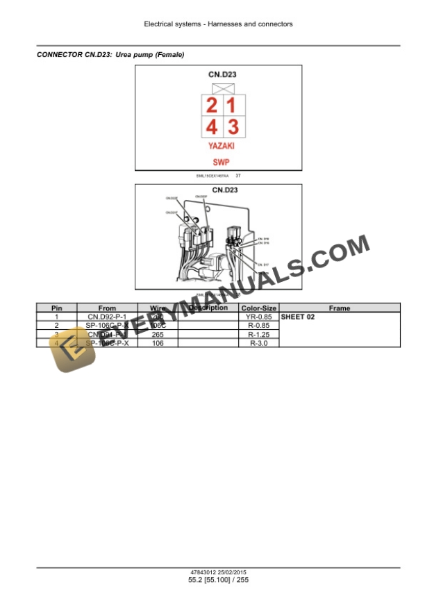 Case CX250D, CX250D Long Reach LC Version Tier 4B (Final) Crawler Excavator Service Manual 47869906-4