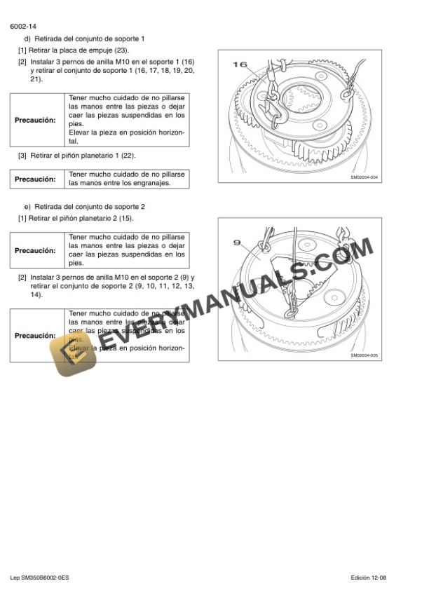 Case CX290B Crawler Excavator Service Manual 7-27691 ES-4