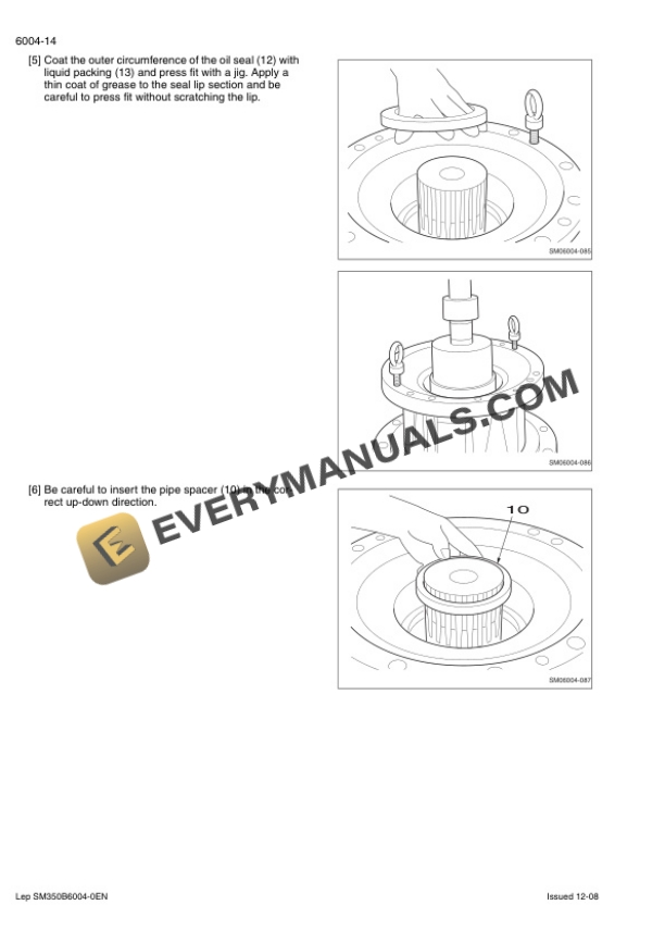 Case CX290B Crawler Excavator Service Manual 87616577B-4