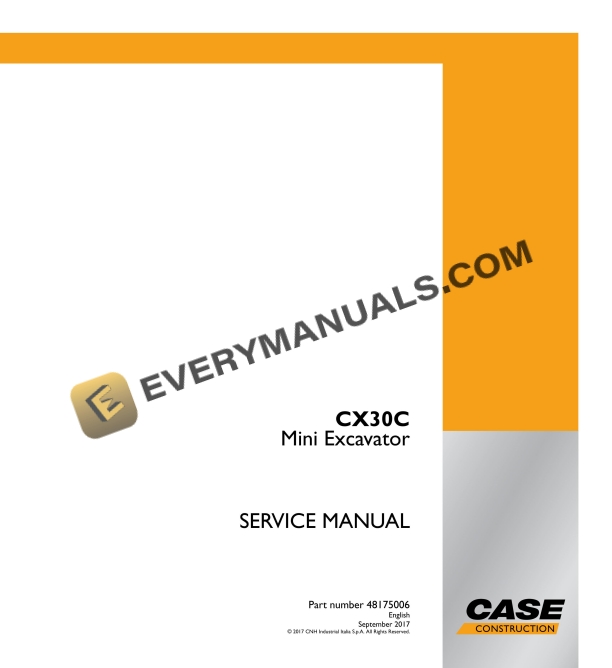 case cx30c mini excavator service manual 48175006 1