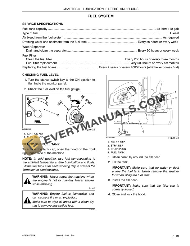 Case CX31B, CX36B Excavator Operator Manual 87458478-4