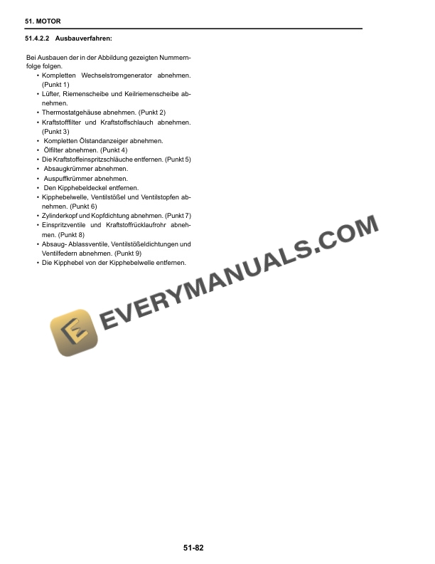Case CX31B, CX36B Hydraulic Excavator Repair Manual 9-91751 DE-5