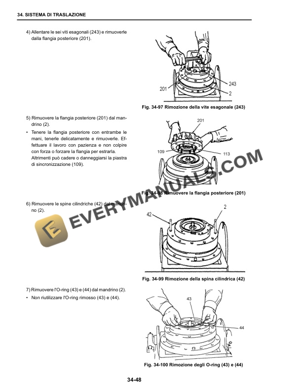 Case CX31B, CX36B Hydraulic Excavator Repair Manual 9-91771 IT-4