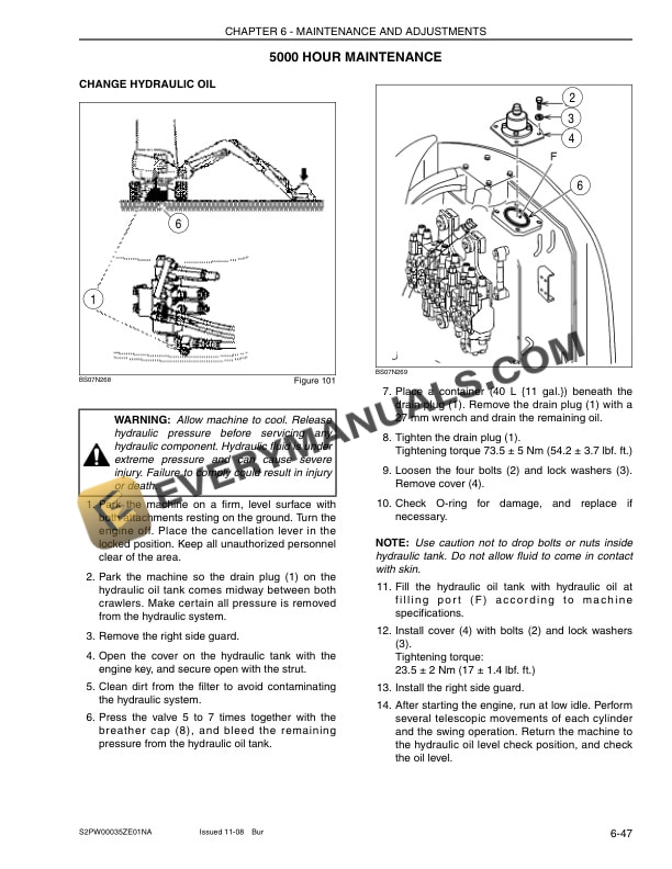 Case CX31B Tier 4 Compact Crawler Excavator Operator Manual S2PW00035ZE01 NA-5