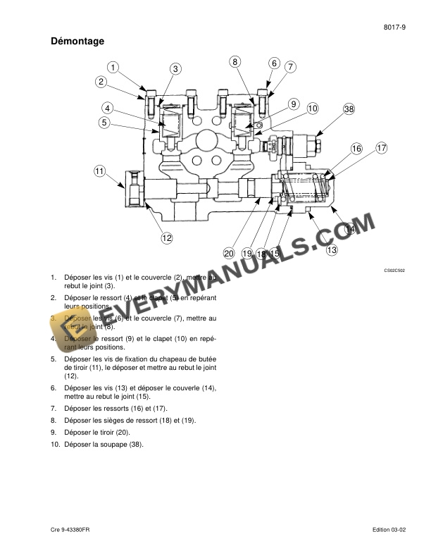 Case CX330, CX350 Crawler Excavator Service Manual 9-43570 FR PDF 7 Case CX330, CX350 Crawler Excavator Service Manual 9-43570 FR PDF - Image 5