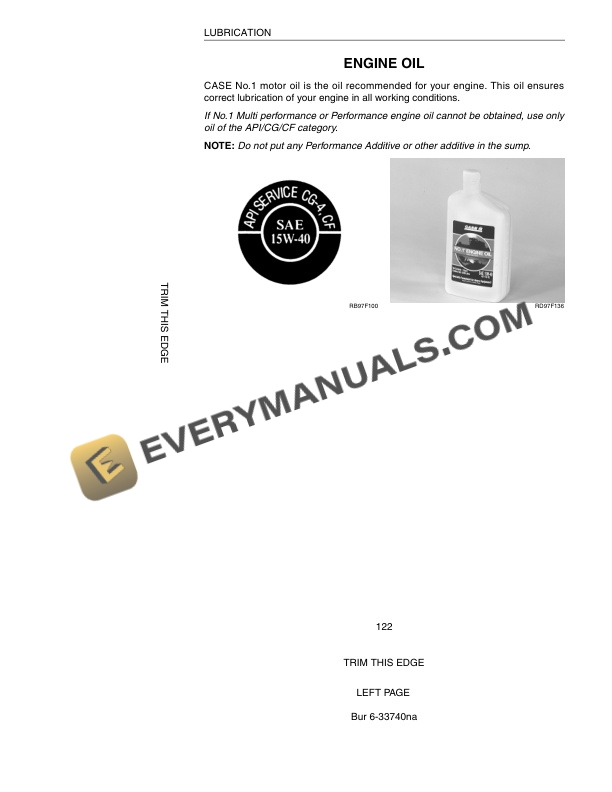 Case CX330 Excavator Operator Manual 6-33740NA-4