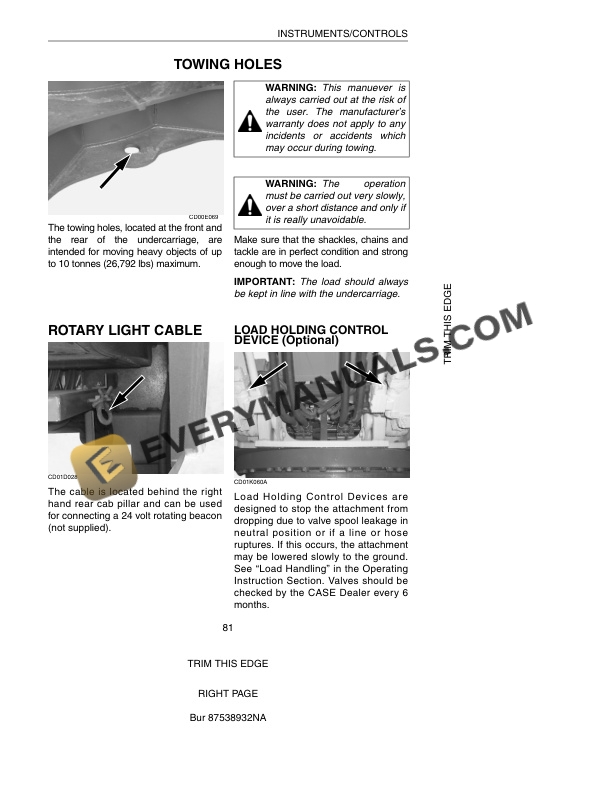 Case CX330 Excavator Operator Manual 87538932NA-3