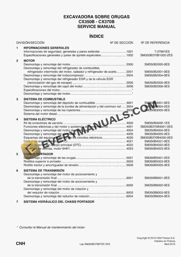 case cx350b cx370b crawler excavator service manual 7 27691 es 1