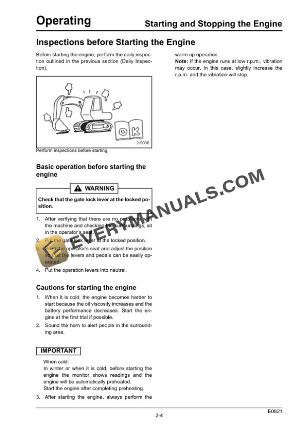 Case CX350B Tier 3 Excavator Operator Manual 87493801 NA-3