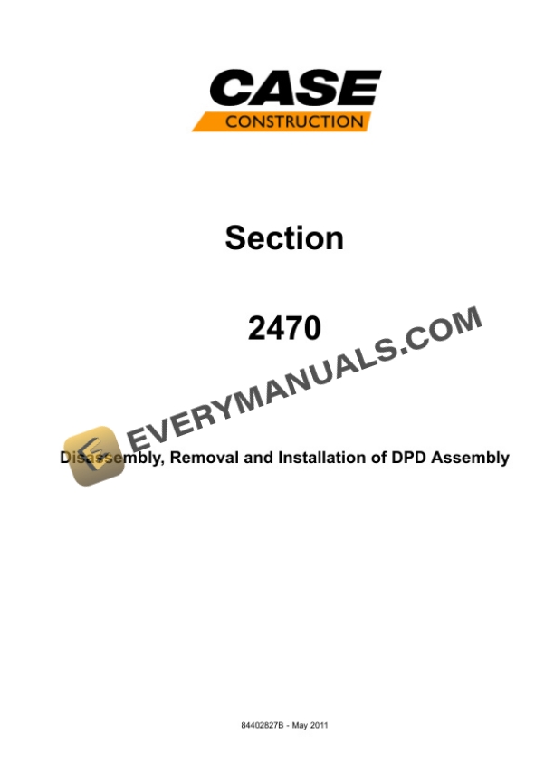Case CX350C, CX370C Tier 4 Crawler Excavator Service Manual 84402827B-2