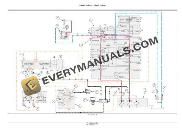 Case CX350D LC Version Tier 4B (Final) Crawler Excavator Service Manual 47869927-2