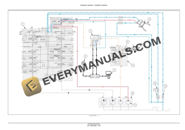 Case CX350D LC Version Tier 4B (Final) Crawler Excavator Service Manual 47869927-3