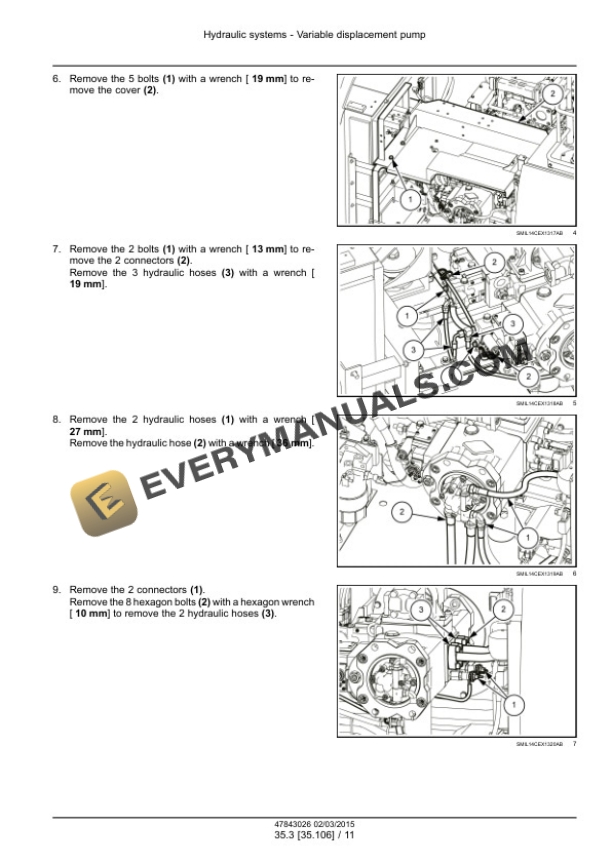 Case CX350D LC Version Tier 4B (Final) Crawler Excavator Service Manual 47869927-4