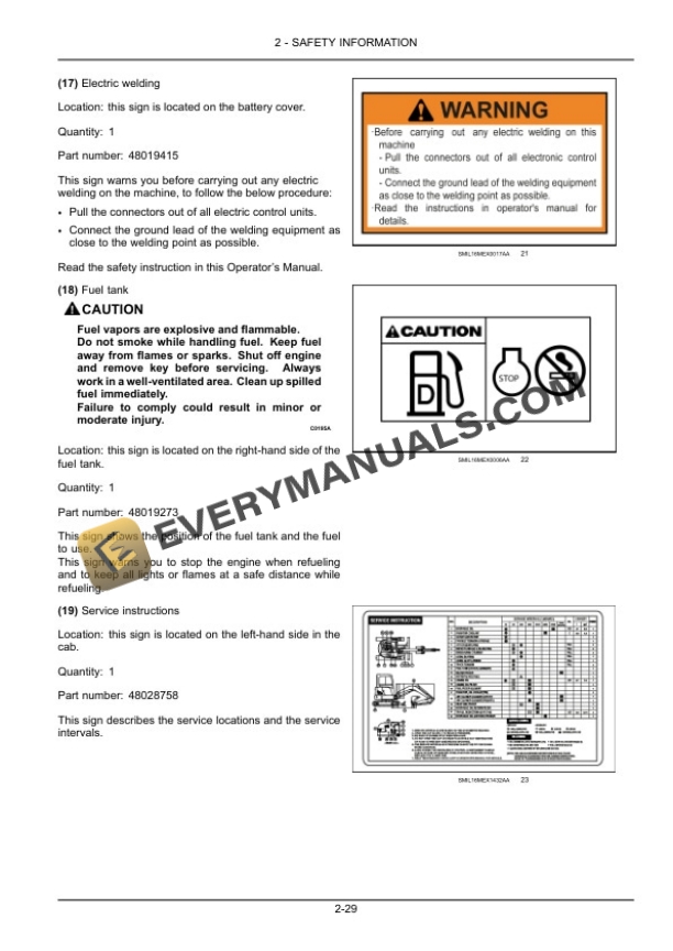 Case CX37C Mini Excavator Operator Manual 48057994-2