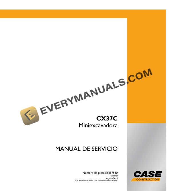 case cx37c mini excavator service manual 51487930 es 1