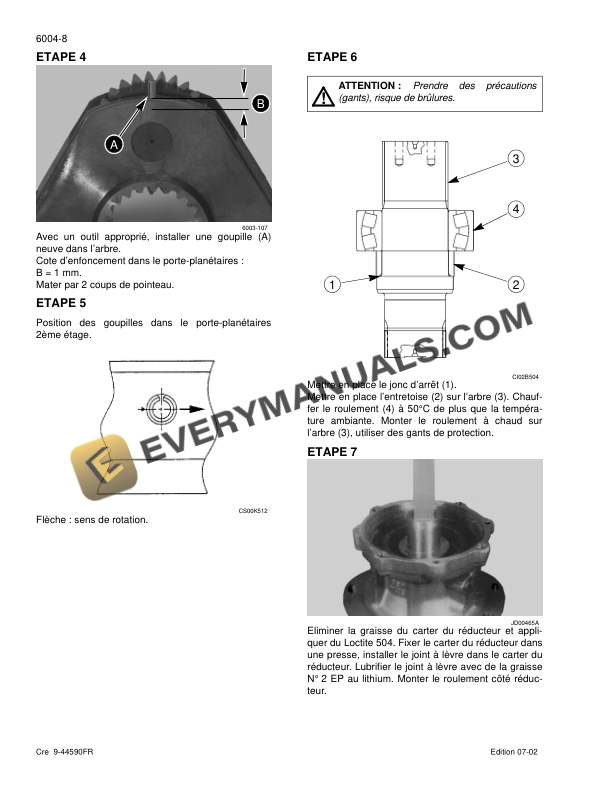 Case CX460 Crawler Excavator Service Manual 9-54350 FR PDF 5 Case CX460 Crawler Excavator Service Manual 9-54350 FR PDF - Image 3