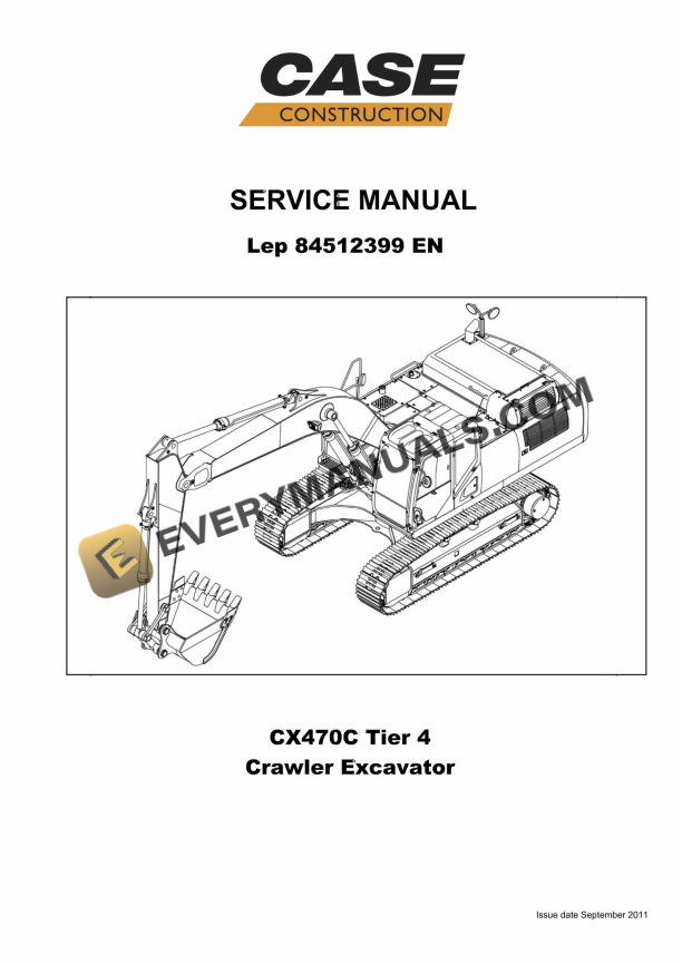 case cx470c tier 4 crawler excavator service manual 84512399 1