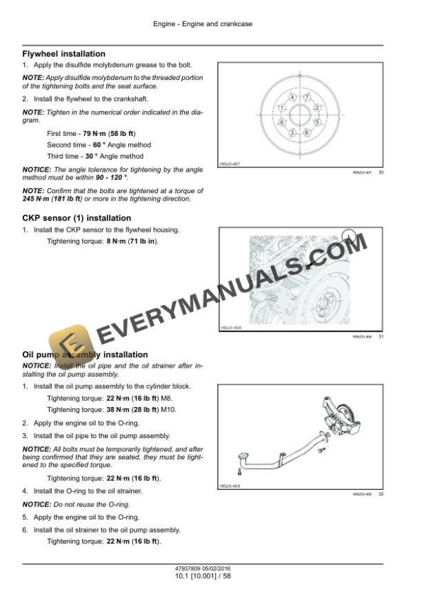 Case CX490D, CX500D Tier 4B (Final) Crawler Excavator Service Manual 47985272-3