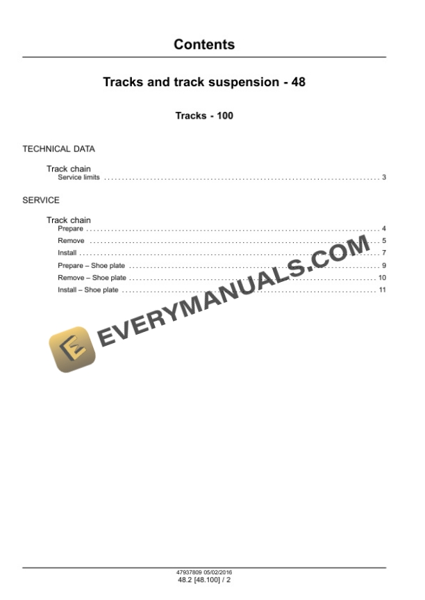 Case CX490D, CX500D Tier 4B (Final) Crawler Excavator Service Manual 47985277 PDF 4 Case CX490D, CX500D Tier 4B (Final) Crawler Excavator Service Manual 47985277 PDF - Image 2
