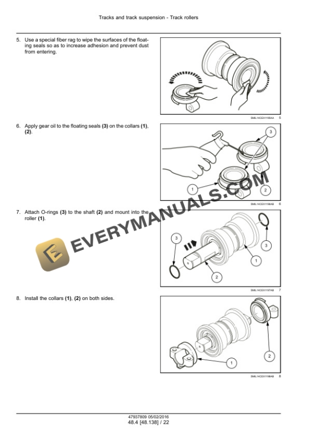 Case CX490D, CX500D Tier 4B (Final) Crawler Excavator Service Manual 47985277 PDF 6 Case CX490D, CX500D Tier 4B (Final) Crawler Excavator Service Manual 47985277 PDF - Image 4