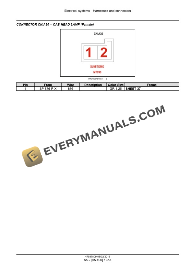 Case CX490D, CX500D Tier 4B (Final) Crawler Excavator Service Manual 47985280-3