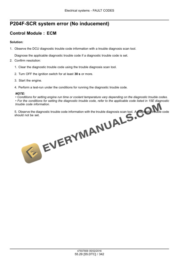 Case CX490D, CX500D Tier 4B (Final) Crawler Excavator Service Manual 47985284 PDF 5 Case CX490D, CX500D Tier 4B (Final) Crawler Excavator Service Manual 47985284 PDF - Image 3