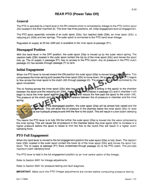 Case CX50, CX60, CX70, CX80, CX90, CX100 Tractor Service Manual 7-71427-4