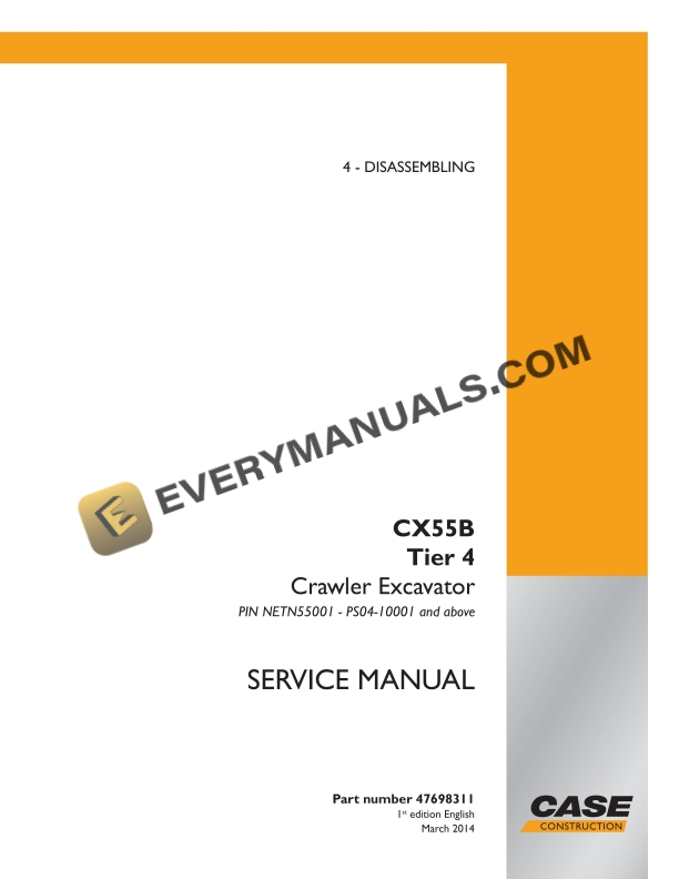 case cx55b tier 4 crawler excavator service manual 47698311 1