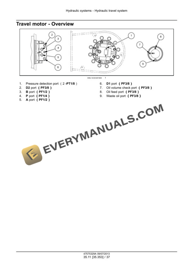 Case CX75C SR Midi Excavator Service Manual 47575329A-3