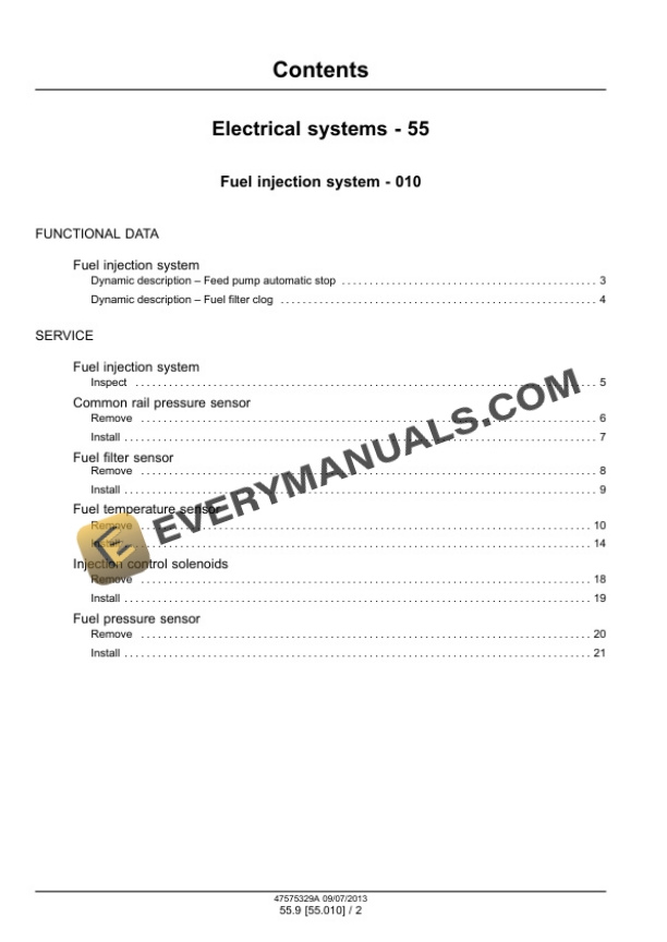 Case CX75C SR Midi Excavator Service Manual 47575329A-5