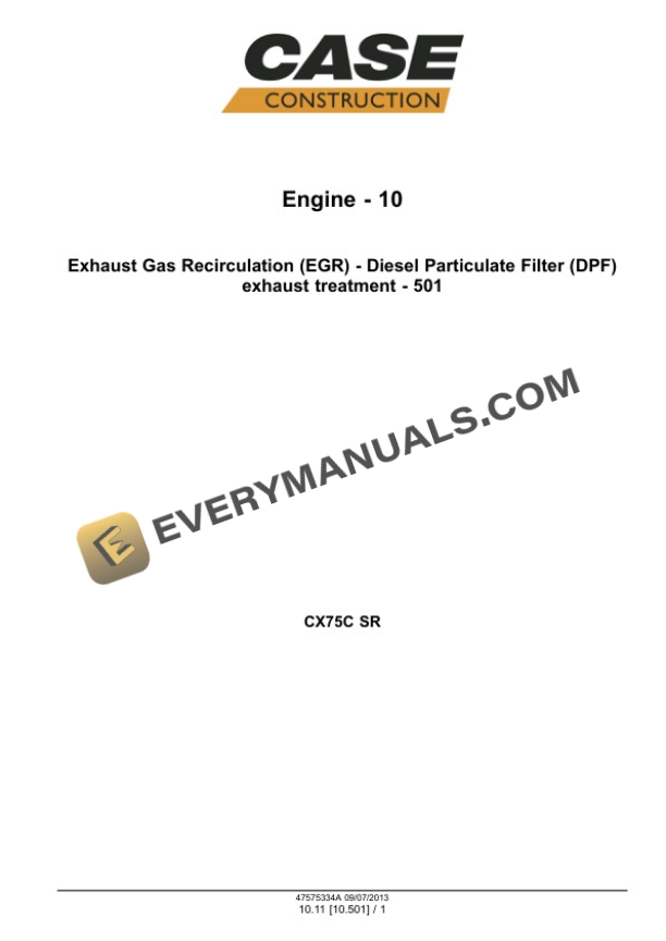 Case CX75C SR Midi Excavator Service Manual 47575334A PDF 4 Case CX75C SR Midi Excavator Service Manual 47575334A PDF - Image 2
