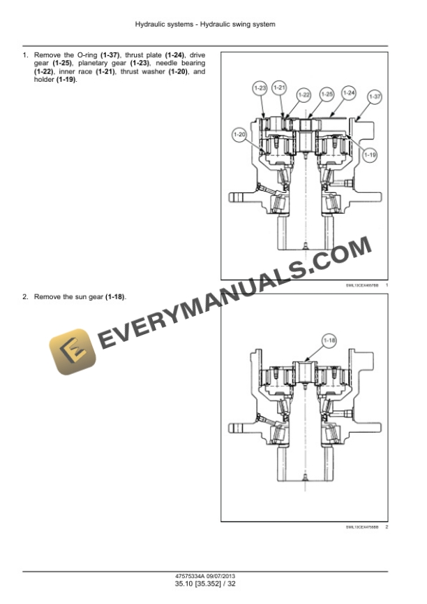 Case CX75C SR Midi Excavator Service Manual 47595208 PDF 6 Case CX75C SR Midi Excavator Service Manual 47595208 PDF - Image 4