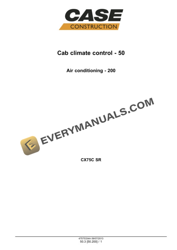 Case CX75C SR Midi Excavator Service Manual 47595209 PDF 5 Case CX75C SR Midi Excavator Service Manual 47595209 PDF - Image 3