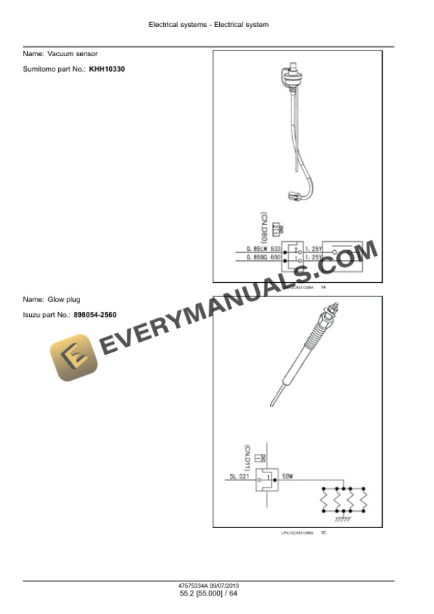 Case CX75C SR Midi Excavator Service Manual 47595209 PDF 7 Case CX75C SR Midi Excavator Service Manual 47595209 PDF - Image 5
