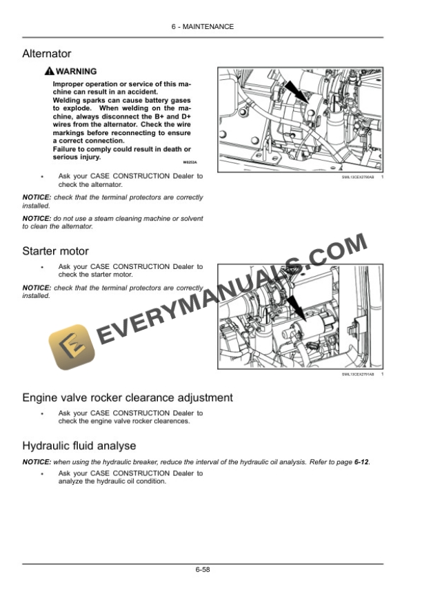 Case CX75C SR Mini Excavator Operator Manual 47545281-5