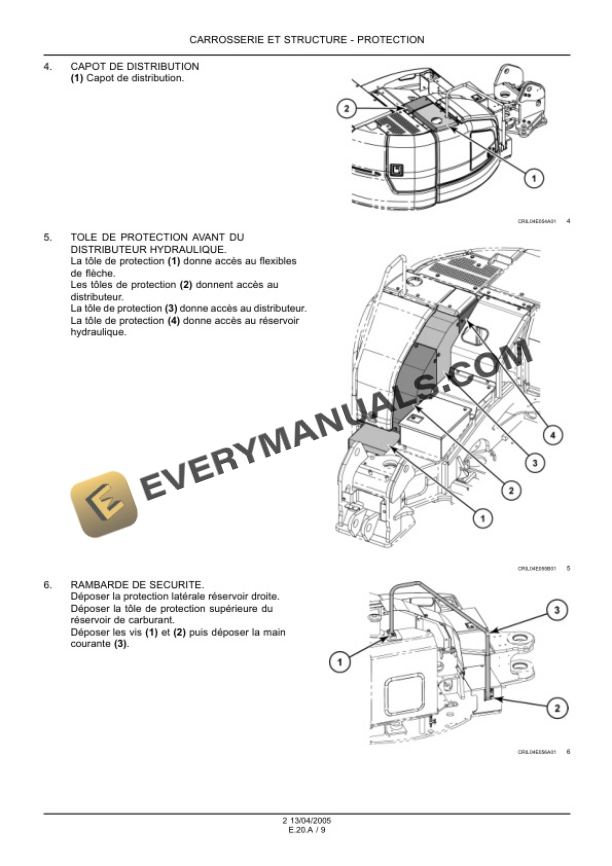 Case CX75SR Crawler Excavator Repair Manual 9-88311 FR-3