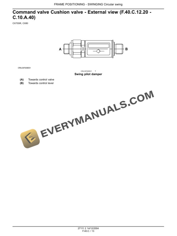 Case CX75SR-CX80 Crawler Excavator Service Manual 9-88312GB-4
